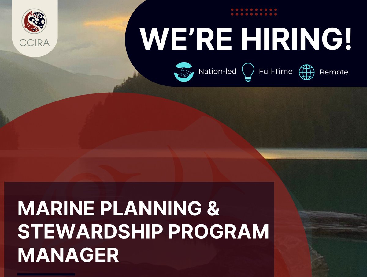 coast_resource's tweet image. #JobAlert Are you looking for a great opportunity to make a difference in #marine planning and #IndigenousStewardship on the Central Coast? CCIRA is hiring! Apply by July 7. Full details here: ccira.ca/wp-content/upl…
