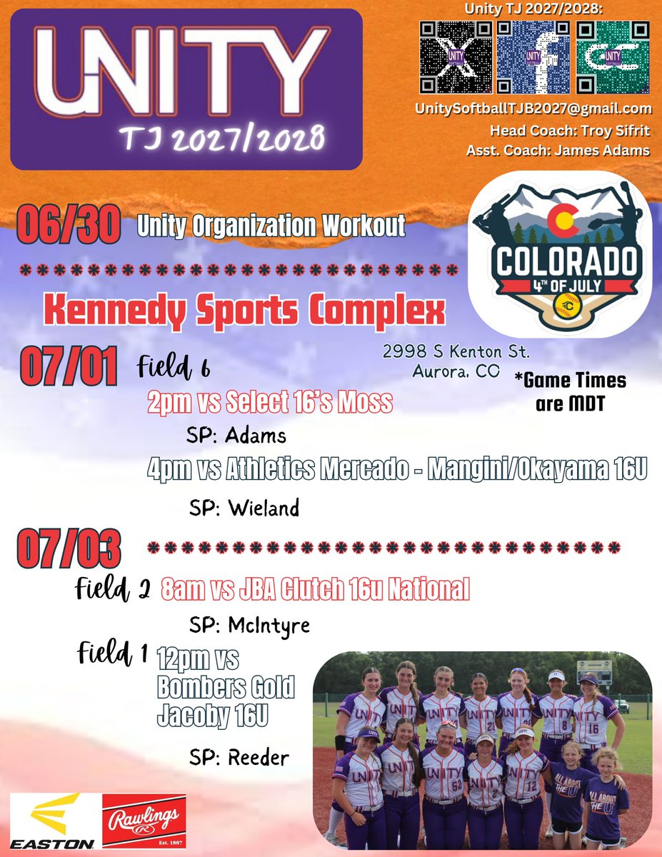 Unity TJ 2027-2028 (@unitytj2027) on Twitter photo Off to the Rocky Mountains. Let's go U! <a href="/Csherwood2027/">Claire Sherwood 2027 RHP</a> <a href="/Kenzdub1313/">McKenzie Wieland</a> <a href="/SouthpawMak2028/">MaKena McIntyre</a> <a href="/Taelyn2027/">Taelyn Reeder</a> <a href="/Harper3Adams/">Harper Adams</a> <a href="/12_kiersten/">KIERSTEN HULL #2 SS/3rd/Utility/P🧡💜</a> <a href="/ClaireF999/">Claire Fitzgerald 2028</a> <a href="/ava_krupa/">Ava Krupa</a> <a href="/KaelynPutnam16/">Kaelyn Putnam 2🥎27</a> <a href="/BrookeWolford27/">Brooke Wolford 2027</a> <a href="/MackCummings11/">Mackenzie Cummings</a> @Its_Riss02 <a href="/Kalyncole52/">Kalyn Cole - 2028 |09|</a> <a href="/LillySifrit/">Lilly Sifrit 2027</a> <a href="/AshyrLawson/">Ashyr Lawson 2026</a> Off to the Rocky Mountains. Let's go U! <a href="/Csherwood2027/">Claire Sherwood 2027 RHP</a> <a href="/Kenzdub1313/">McKenzie Wieland</a> <a href="/SouthpawMak2028/">MaKena McIntyre</a> <a href="/Taelyn2027/">Taelyn Reeder</a> <a href="/Harper3Adams/">Harper Adams</a> <a href="/12_kiersten/">KIERSTEN HULL #2 SS/3rd/Utility/P🧡💜</a> <a href="/ClaireF999/">Claire Fitzgerald 2028</a> <a href="/ava_krupa/">Ava Krupa</a> <a href="/KaelynPutnam16/">Kaelyn Putnam 2🥎27</a> <a href="/BrookeWolford27/">Brooke Wolford 2027</a> <a href="/MackCummings11/">Mackenzie Cummings</a> @Its_Riss02 <a href="/Kalyncole52/">Kalyn Cole - 2028 |09|</a> <a href="/LillySifrit/">Lilly Sifrit 2027</a> <a href="/AshyrLawson/">Ashyr Lawson 2026</a>