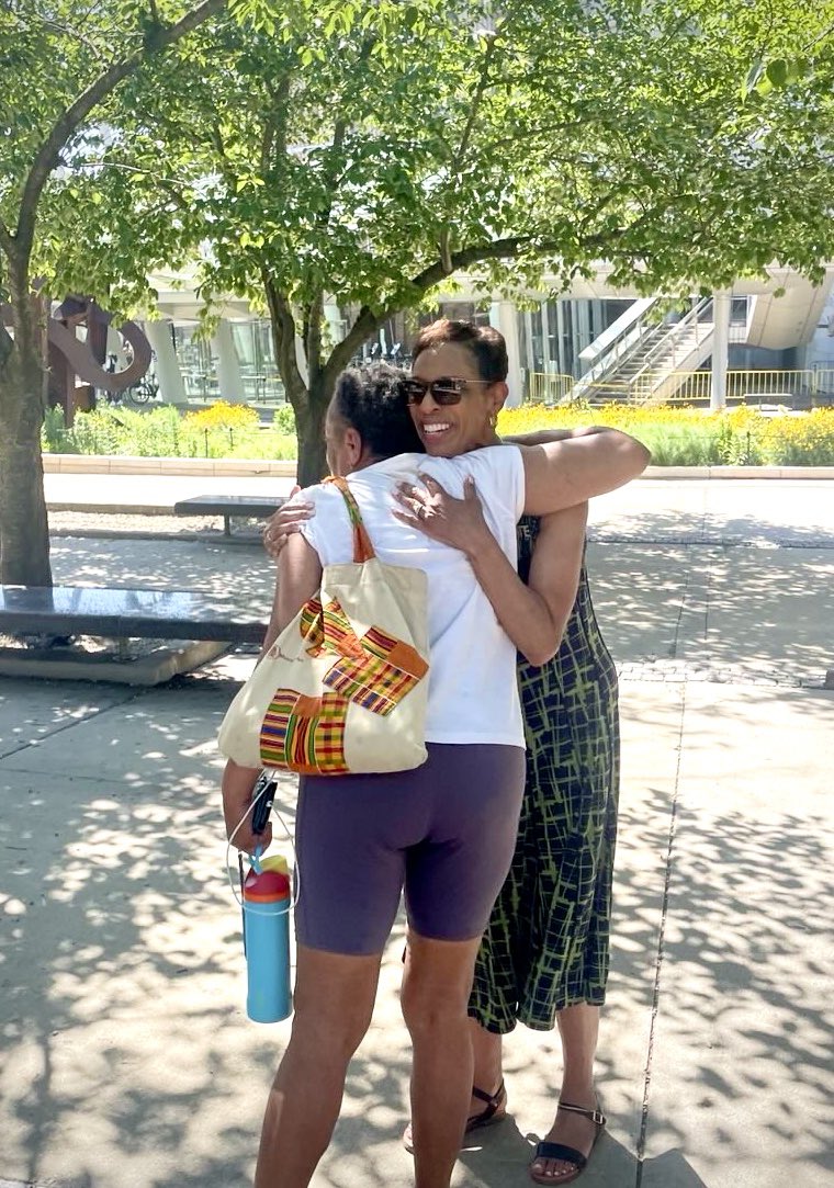AdrienneEAdams's tweet image. We’re making the rounds today visiting polling locations all around NYC! Here we are at Brooklyn Museum with @crystalforbk greeting happy (and warm!) voters. Let’s keep it going New York!