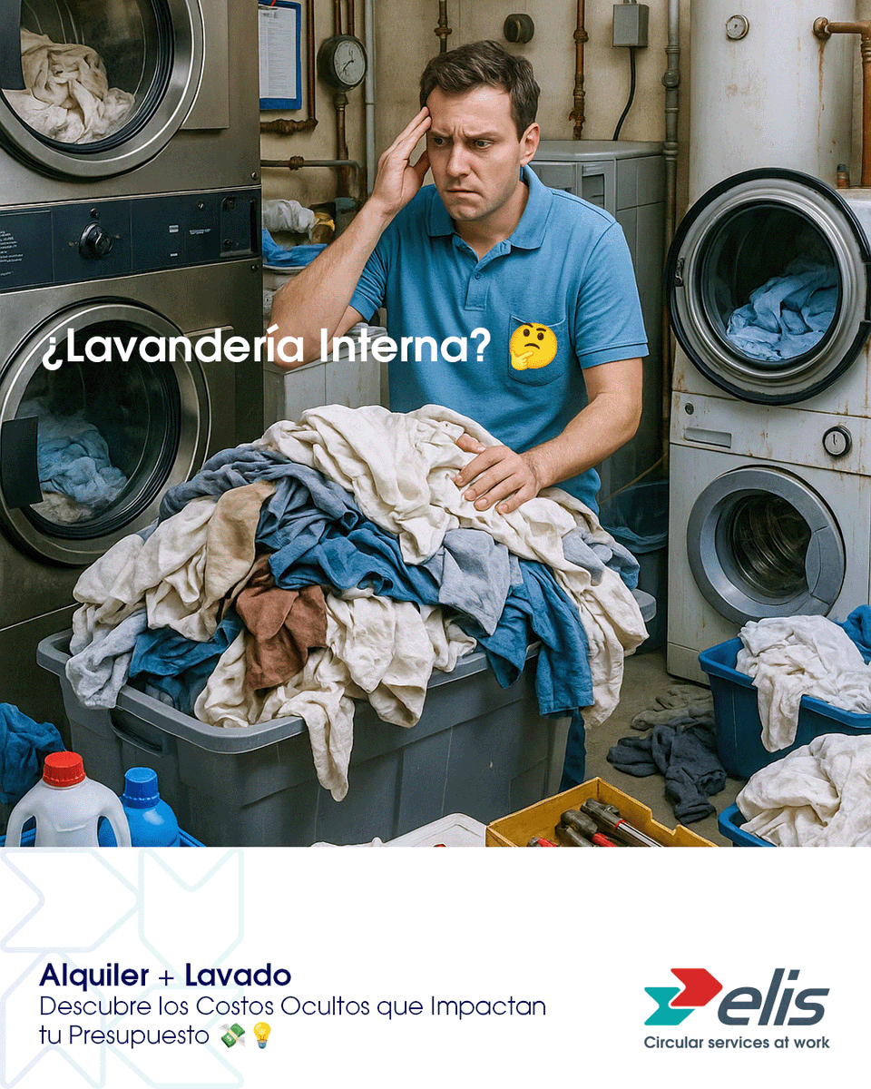 ¿Lavandería interna = gastos sorpresa? 💸 Con Elis México, te liberas de problemas. Olvídate de gestionar personal, reparar equipos o comprar insumos. Nosotros nos encargamos para que tú te dediques a tu negocio. 🧘♀️📈 #ElisMexico