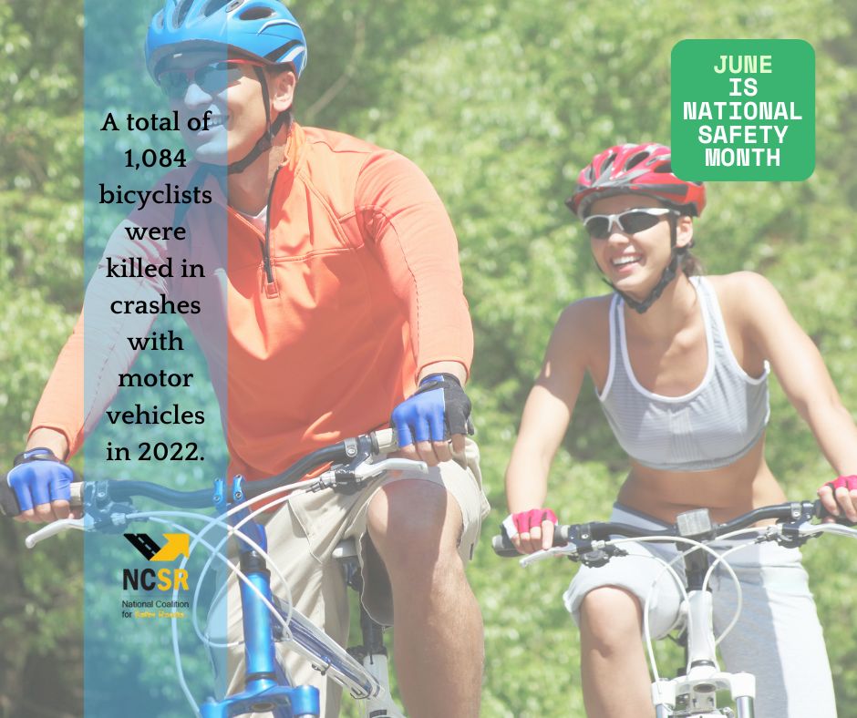 During #NationalSafetyMonth, spread awareness with these #tips to keep bicyclists safe &amp; reduce accidents:

1. Wear a Helmet
2. Be Visible
3. Use Your Signals
4. Obey Traffic Laws
5. Stay Alert

Stay alert, follow the rules, &amp; share the road responsibly!
#roadsafety #bikesafety