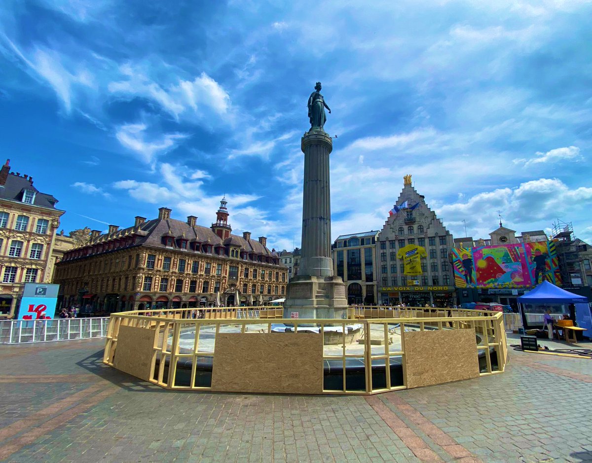 🚴‍♂️ Top départ en préparation !

La Grand’Place de #Lille se transforme peu à peu pour accueillir, le 3 juillet prochain, la présentation officielle des 23 équipes du #TDF2025, autour de la Déesse !

📌 On vous attend nombreux !

Cc <a href="/departement59/">Département du Nord</a>, <a href="/MetropoleLille/">Métropole Européenne de Lille</a> <a href="/lillefrance/">Ville de Lille</a>