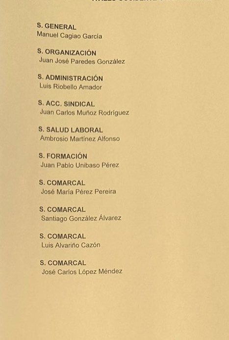 El pasado viernes se eligió la nueva ejecutiva intercomarcal Avilés-occidente-suroccidente del SOMA-FITAG-UGT. Enhorabuena compañeros!