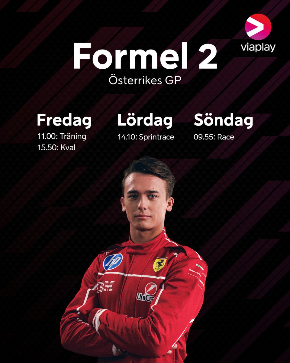 Missa inte Dino Beganovic i F1 – kör första träningen i helgen 🇸🇪🔥

📺 Se första träningen på fredag 13.25 på Viaplay, V sport motor och Viaplay sport