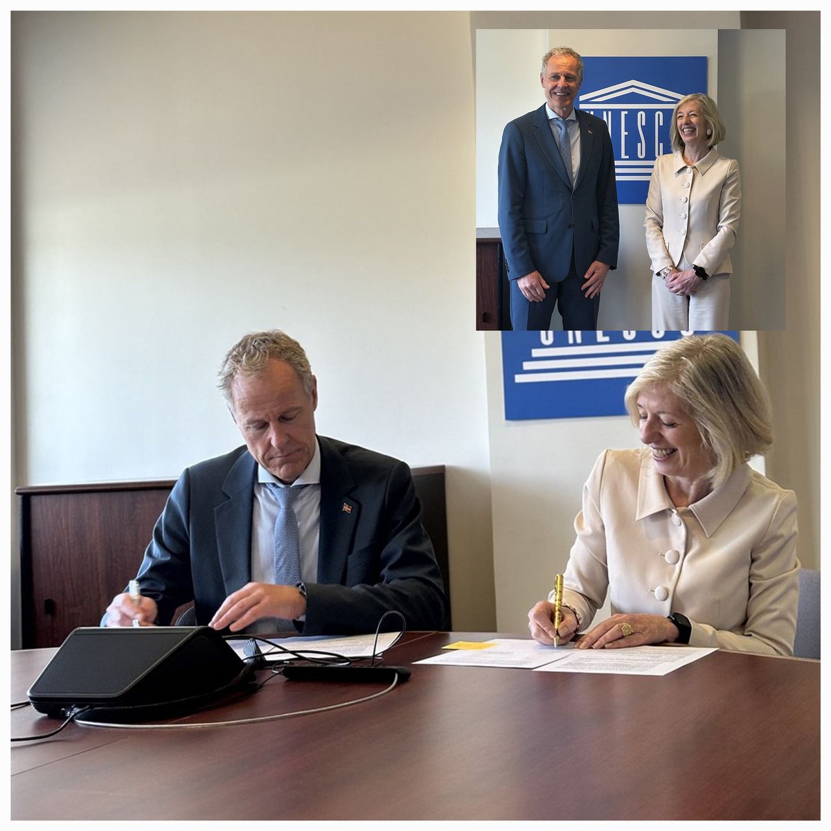 Stefania Giannini (@stegiannini) on Twitter photo Pleasure to meet with <a href="/NorwayAmbOECD/">Halvor Hvideberg</a> H.E. Mr Halvor Hvideberg. #Norway’s renewed support for <a href="/UNESCO/">UNESCO 🏛️ #Education #Sciences #Culture 🇺🇳</a> Qualifications Passport. Big step forward for advancing #education & employment for refugees & displaced people. Tusen takk for your strong partnership. Let’s #UnleashTheTalent! Pleasure to meet with <a href="/NorwayAmbOECD/">Halvor Hvideberg</a> H.E. Mr Halvor Hvideberg. #Norway’s renewed support for <a href="/UNESCO/">UNESCO 🏛️ #Education #Sciences #Culture 🇺🇳</a> Qualifications Passport. Big step forward for advancing #education & employment for refugees & displaced people. Tusen takk for your strong partnership. Let’s #UnleashTheTalent!