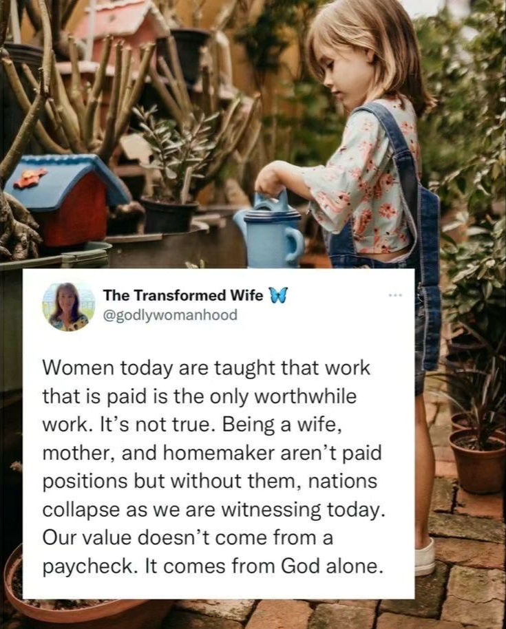 What you do as a wife and mother is valuable.
