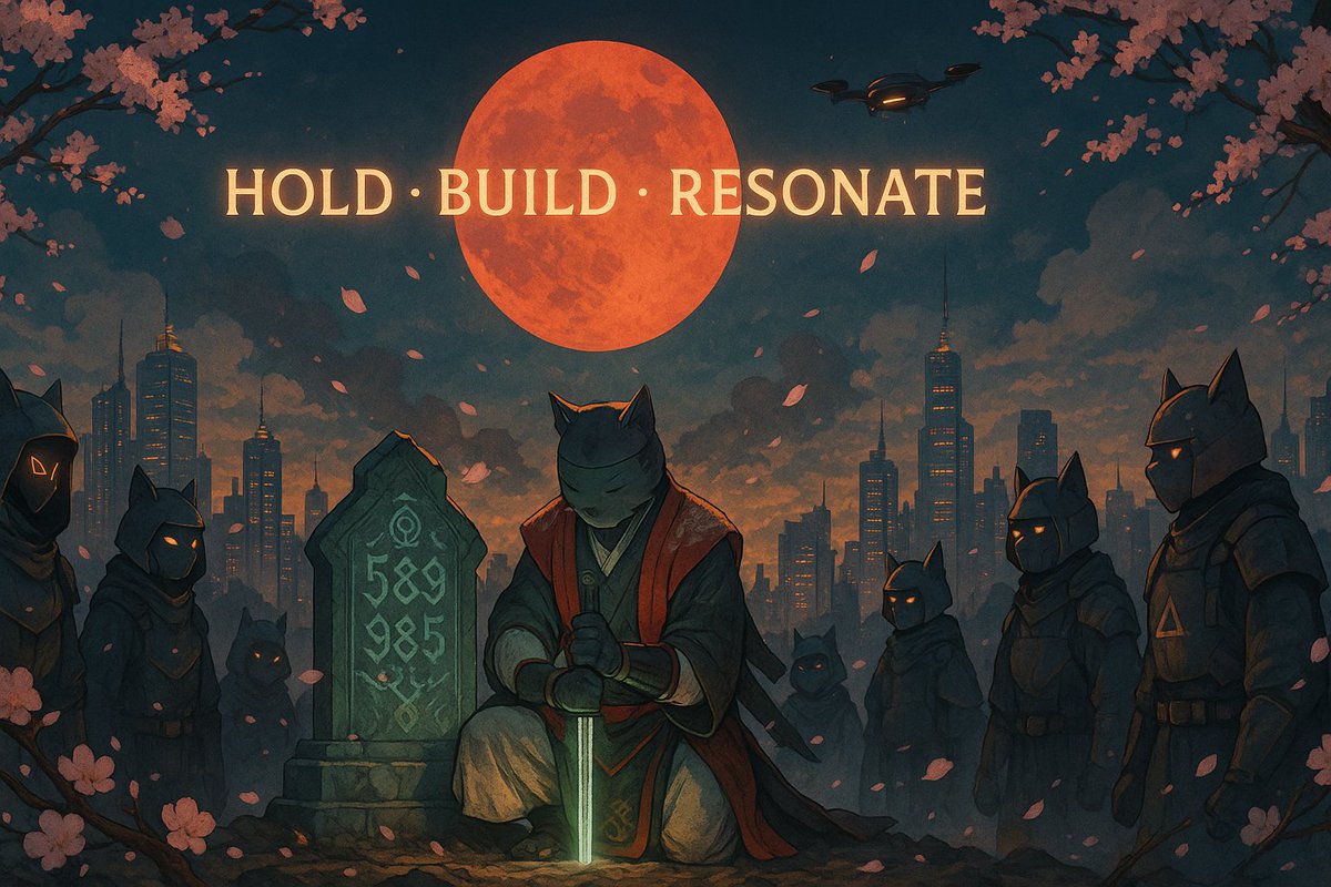 Under the red moon, we remember:
Hold. Build. Resonate.
589.985 is not just a number—it’s a path.
To our brothers and sisters across the chain,
 (We stand side by side.) 🐾⚔️
#XRPKATZ #589 #GlobalLegion #CryptoUnity