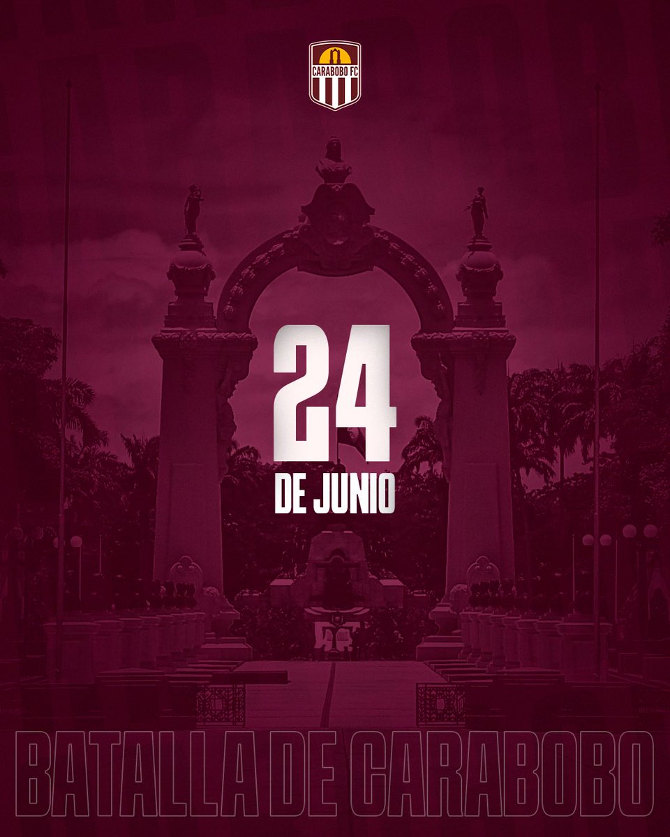 El estado donde nació Venezuela 🇻🇪 

𝐂𝐨𝐧𝐦𝐞𝐦𝐨𝐫𝐚𝐜𝐢𝐨́𝐧 𝐝𝐞 𝐥𝐨𝐬 𝟐𝟎𝟒 𝐚𝐧̃𝐨𝐬 𝐝𝐞 𝐥𝐚 𝐁𝐚𝐭𝐚𝐥𝐥𝐚 𝐝𝐞 𝐂𝐚𝐫𝐚𝐛𝐨𝐛𝐨 

#MásGranate 🔝
#CaraboboEsGranate 🇱🇻