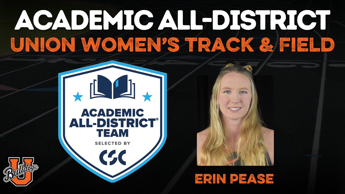 Congrats to #UnionWTrack’s Erin Pease on being named to the CSC Academic All-District Team!

#RepTheU | #TheRightWayToPlay

➡️➡️➡️ bit.ly/3T48KWX