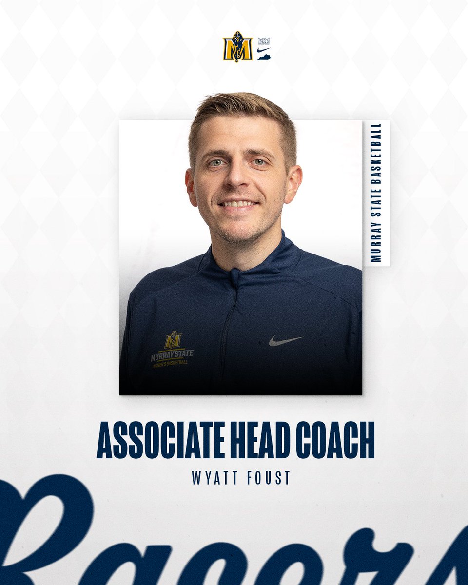 Murray State Women's Basketball (@racerswbb) on Twitter photo 👏 <a href="/CoachFoust_/">Wyatt Foust</a> named Associate Head Coach ahead of the 2025-26 season!
🔗: bit.ly/4kaeSYT
#GoRacers🏇 👏 <a href="/CoachFoust_/">Wyatt Foust</a> named Associate Head Coach ahead of the 2025-26 season!
🔗: bit.ly/4kaeSYT
#GoRacers🏇