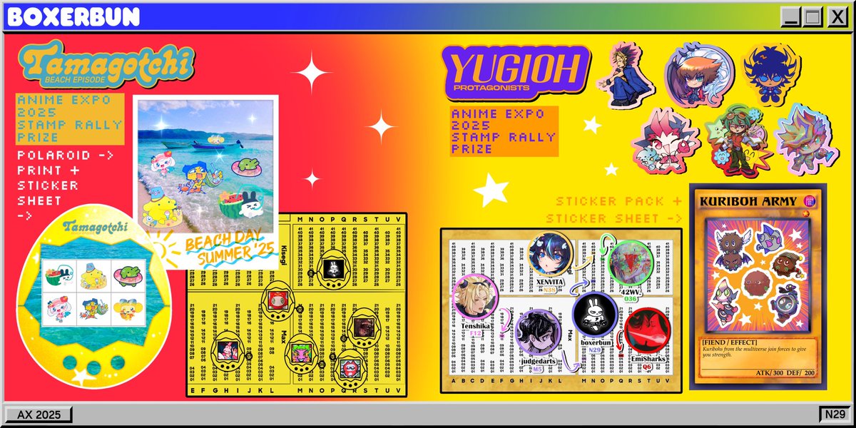 aquiboni's tweet image. My catalog for #AX2025! α¦(Γ²_Γ³Λ)α€
Iβm bringing some new stickers and prints! Iβm also debuting a shirt~
#animeexpo2025 #AX2025ArtistAlley #animeexpo
