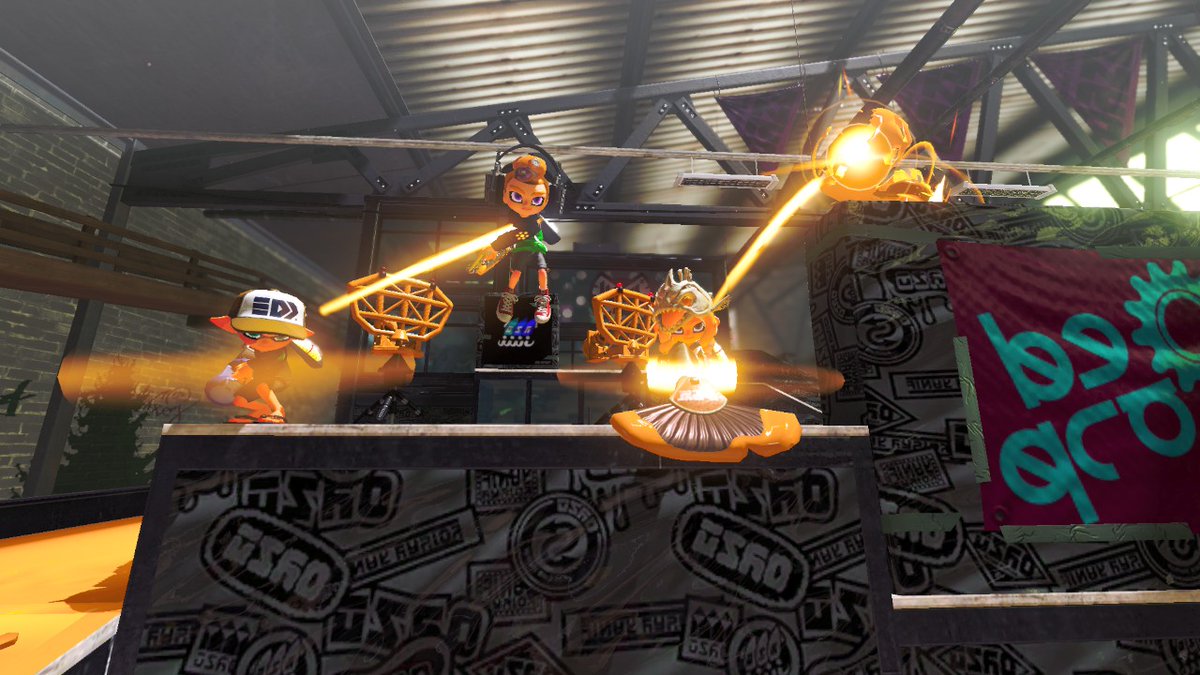 We're still alive! Myopsidus played Weapon Lockdown by <a href="/Inkt_Design/">Inkterior Design</a> and got first 🥇 
GGs to everyone we've faced!
Players from left:
<a href="/2ndFrook/">Frook</a> Bucket, Brush, Sword
<a href="/SplatTurtle/">Turtle</a> Bucket, Brush, Sword
<a href="/Goggy_Spl/">Goggy ☕</a> Bucket, Brush, Sword
<a href="/NomNomSpl/">NomNom</a> Bucket, Brush, Sword