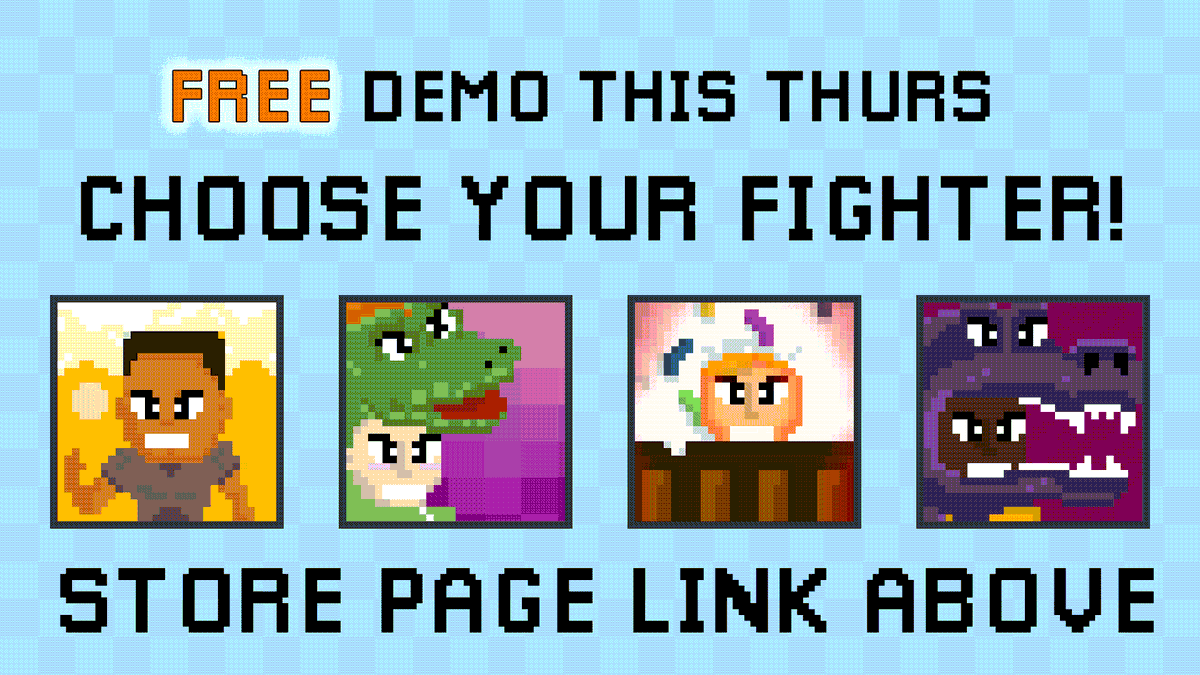 ItsMascotMayhem's tweet photo. 🔥 WHO WILL YOU CHOOSE?
Mascot Mayhem demo drops THIS THURSDAY!

STORE PAGE: https://t.co/DCzhS1uPYg

#MascotMayhem #IndieGame #GameDev #ChooseYourFighter #Unity3d #indiedev #fightinggame https://t.co/QtpvaLbQP0