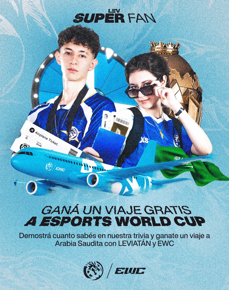 ¡RESPONDÉ LAS PREGUNTAS Y GANATE UN VIAJE A ARABIA! 🇸🇦

Si conoces a LEVIATÁN como un verdadero fan vas a poder ganarte un viaje a Arabia para acompañarnos a #EWC2025, respondé correctamente y ya estás participando

 📄 bit.ly/TriviaLEVxEWC