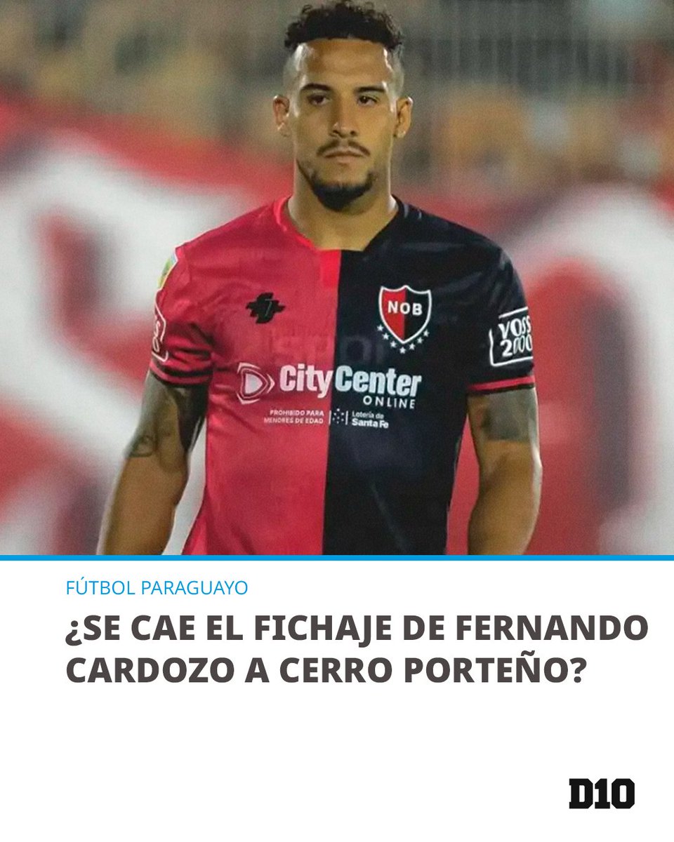 🔴🔵 La posible llegada de Fernando Cardozo a Cerro Porteño finalmente no se produciría, según se informa desde Argentina. El jugador de Newell’s Olds Boys continúa entrenándose en el cuadro rosarino.

d10.ultimahora.com/se-cae-el-fich…