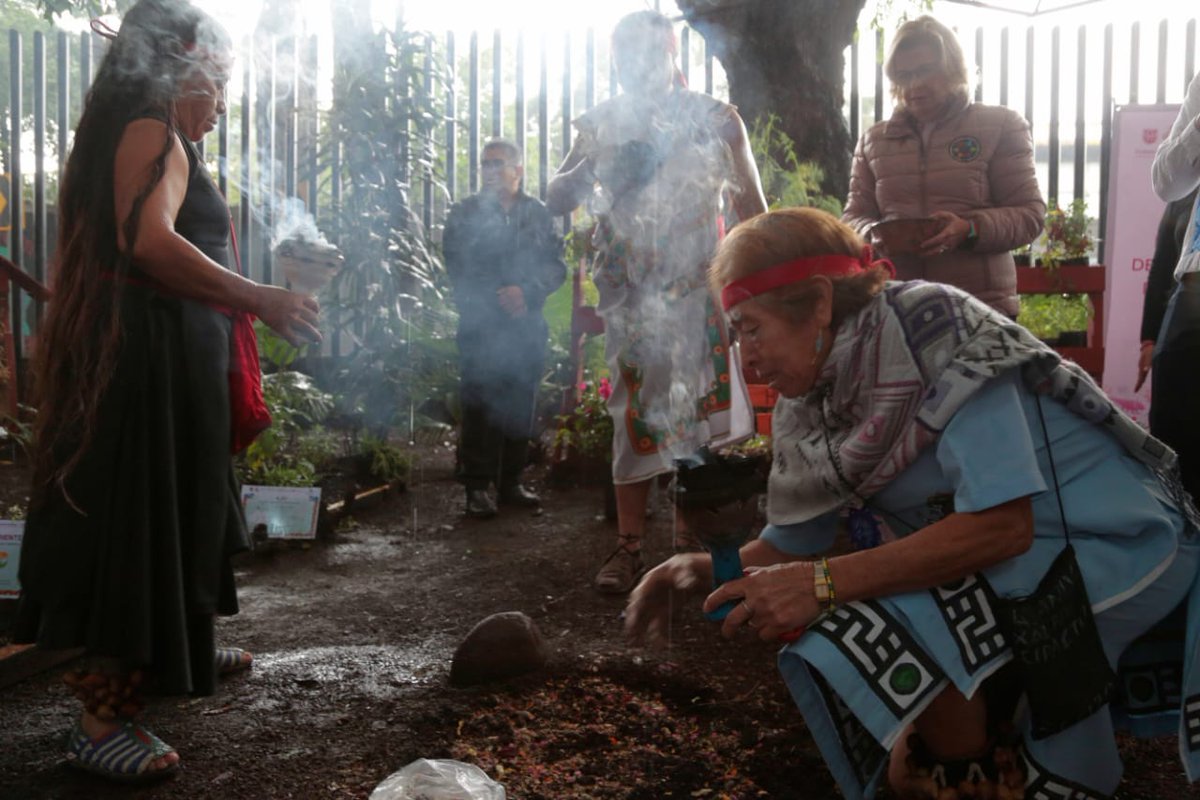 Este martes, en el marco de una semana llena de historia y conmemoración de los 700 años de la fundación de México-Tenochtitlán inauguramos un huerto comunitario 🌱🍃🪴 en las instalaciones de la Secretaría de Salud Pública con una ceremonia temática.