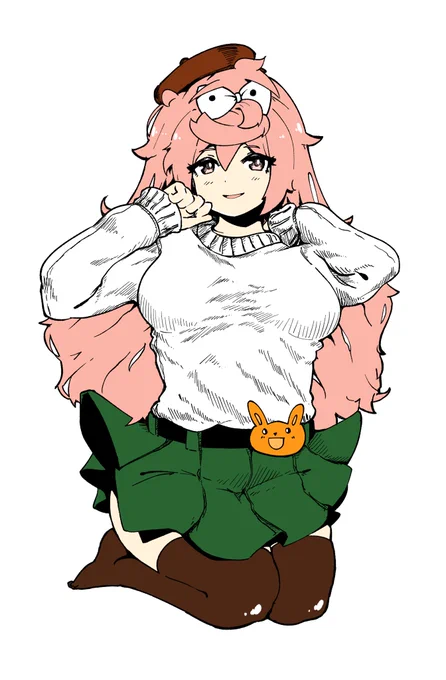 [lore drop] when i drew this, i specifically used hatching to shade it because at the time, AI had a lot of trouble with it. Also, many people have pointed out her right hand looks fucked up, I tried so hard to fit it into Peter's 3/4 profile