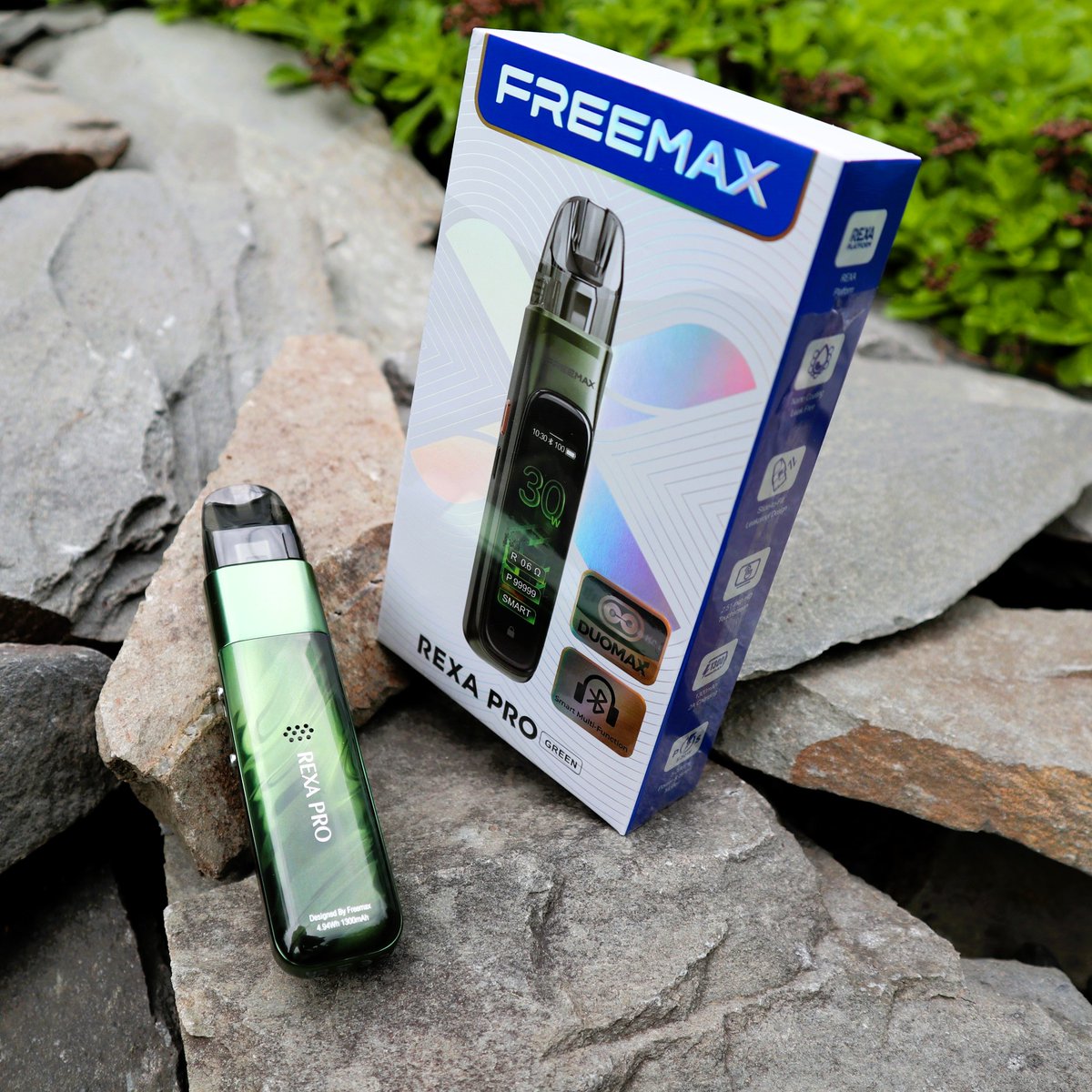 Freemax Rexa Pro Pod Kit with a 1300mAh battery &amp; 2A fast charging,3ml capacity for e-liquid and airflow adjustment for MTL and RDL vaping. #RexaPro #MeshKingIsBack #FreemaxRexa #DUOMAX #REXAseries #3XFlavorBoost #3XLifespan