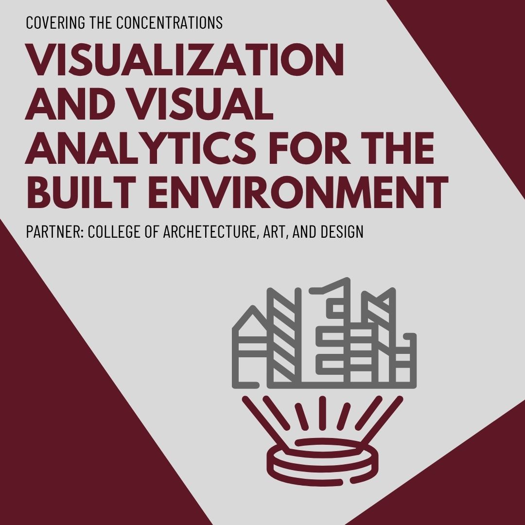 MsStateDataSci's tweet image. We are finishing off our Covering the Concentration series with our final concentration, Visualization and Visual Analytics for the Built Environment! This is partnered with the College of Architecture, Art, and Design.
To learn more, visit dsci.msstate.edu