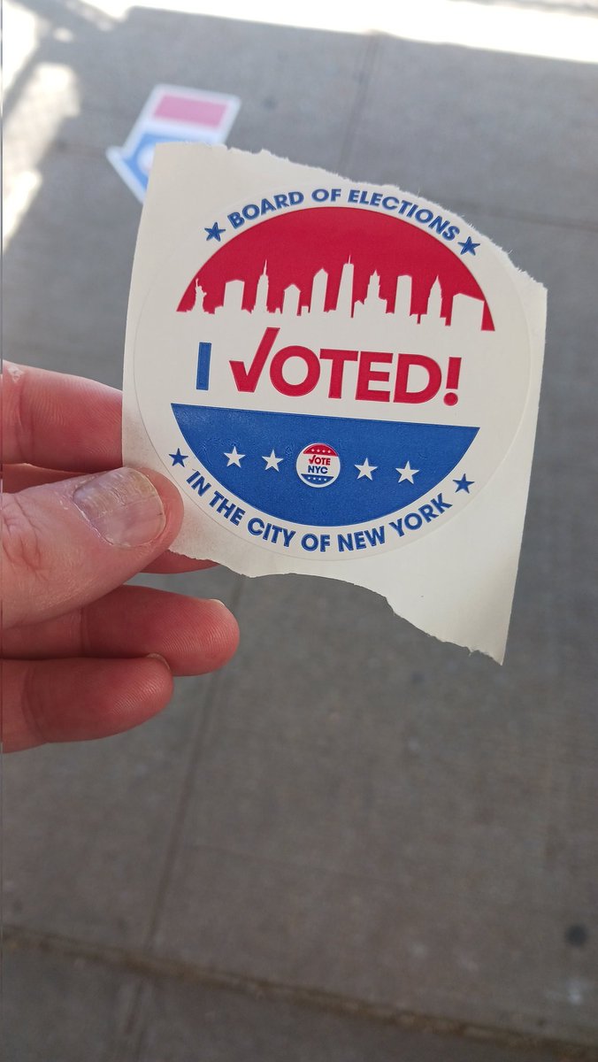 Well, at least once this year I didn't have to vote for Cuomo. #NYCPrimary
