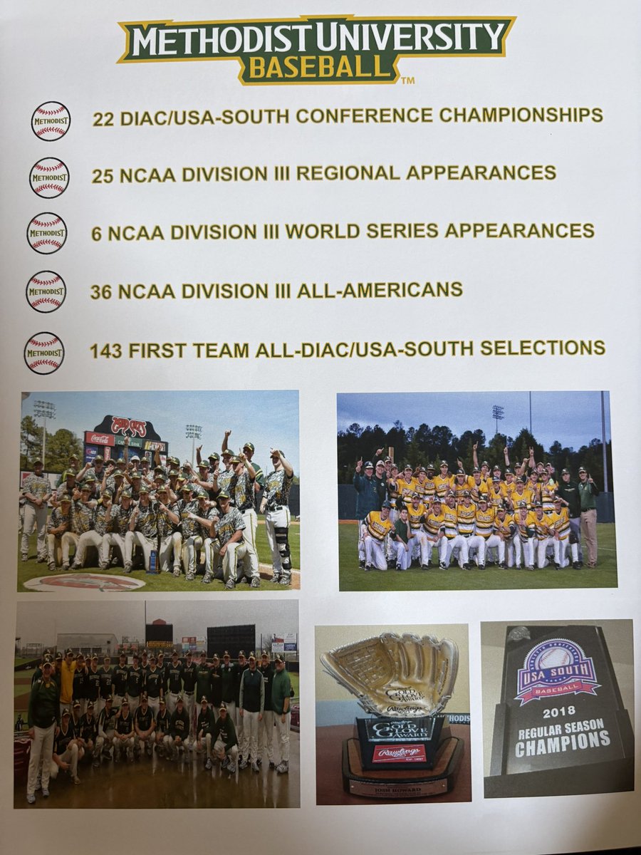 Blessed to receive a personal invite and recruiting letter from Methodist University Baseball 🙏 Excited to be part of their prospect camp on July 23rd and looking forward to showcasing what I bring to the field!

#Uncommitted #ClassOf2027 #BaseballRecruit #MethodistUniversity