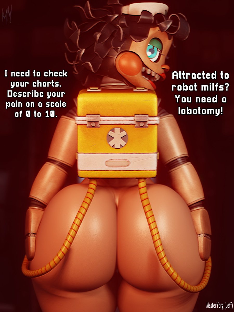 Nurse Dollie
 
"Man named Steinman taught me this. He's a bit of a lunatic, but a fine surgeon. He calls this little trick a transorbital lobotomy."

#fnaf #sotm #SecretoftheMimic #dollie #nursedollie #nsfw #fuckingmimic #mimic