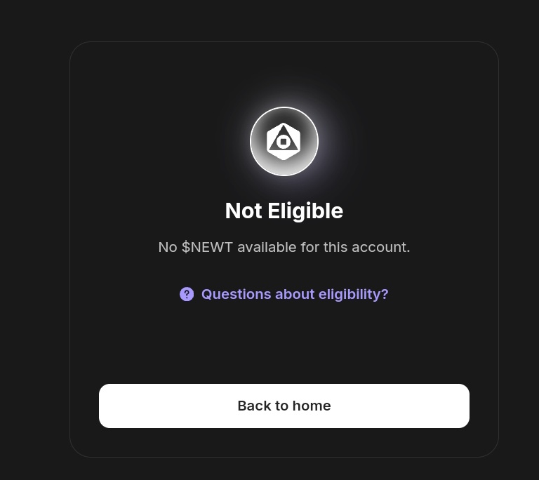 I wish never grow your project 
I Need Reason @_seanli 
Why ?              I'm your early contributor 
Why  ?             Complete all task
Why  ?            Result-Not Eligible 

<a href="/MagicNewton/">Newton</a> <a href="/newtfoundation/">Magic Newton Foundation</a> 
#MagicNewton #Newton $NEWT
#BinanceAlpha