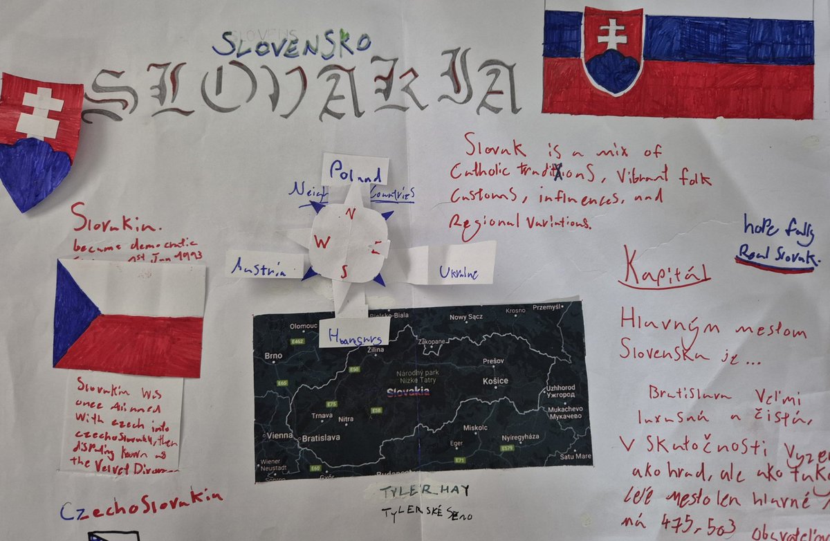 Was so surprised and thrilled today when a student came to show me his final project on #Slovakia 🇸🇰! It’s amazing to see the pride and effort he put into researching my country. His passion for learning really made my day! 🙌 <a href="/Lornshill/">Lornshill Academy</a> #ProudMoment