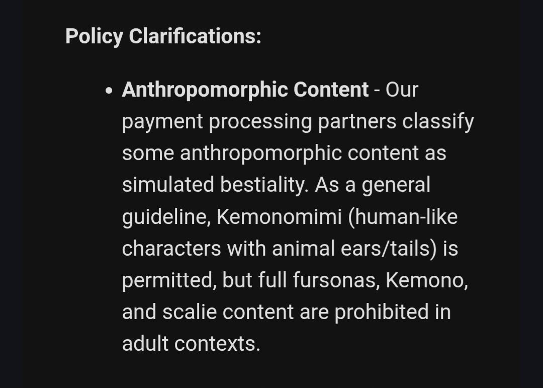 The fact a mega corp is forcing us to stop all content and giving us 5 FUCKING DAYS to figure it out is absolute appalling. How professional of you. <a href="/fansly/">Fansly</a> I really hope you are actually fighting for your creators. For some of us this is our main source of income and after years
