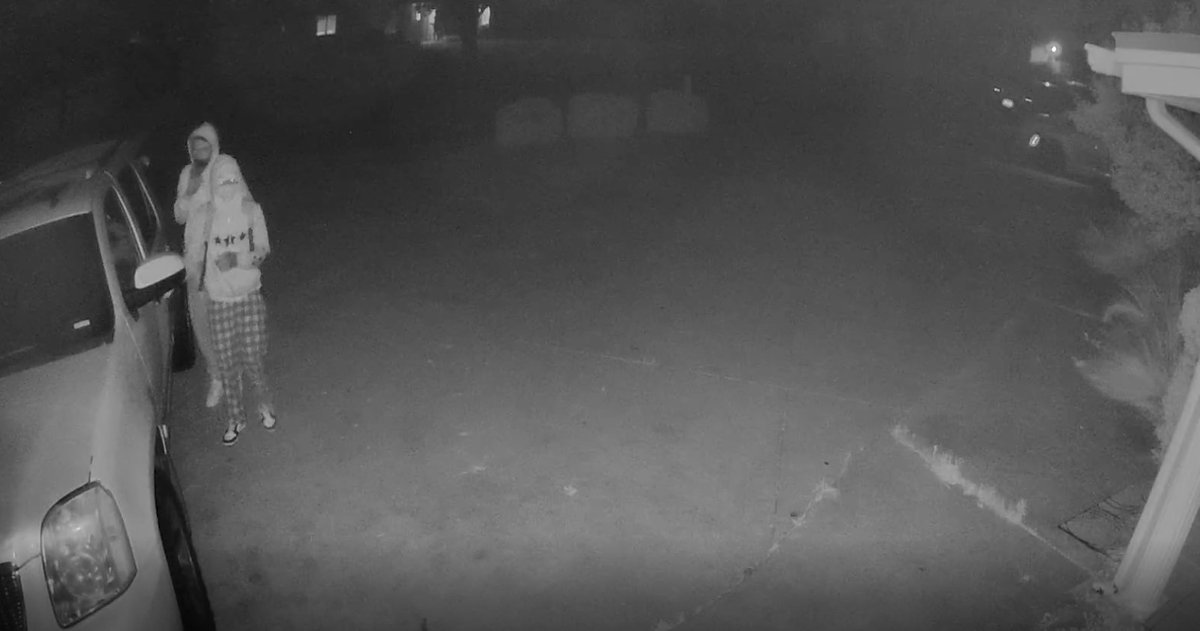 LubbockPolice's tweet photo. 🚨***VEHICLE BURGLARY SUSPECTS***🚨

The Lubbock Police Department’s Property Crimes Unit is asking for the public’s help to identify two suspects in a vehicle burglary in South Lubbock.

On June 16th, two suspects entered a white SUV between 1:30 a.m. and 2 a.m. in the 4400 block of 78th Street.

The first suspect was wearing a hoodie with blue jeans and tennis shoes with a slim build. The second shorter suspect was wearing plaid pajama pants, tennis shoes, a hoodie and a face covering with a slim build.

Anyone with any information about this case is asked to call Sergeant Kraig Van Hoose at 806-775-2401.