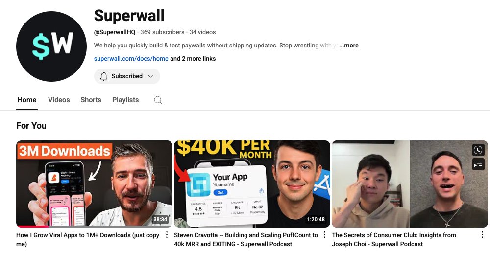 Thanks for having me <a href="/Superwall/">Superwall</a> 
Great questions on strategy <a href="/JosephKChoi/">Joseph</a>

Revealed some growth-hacks from <a href="/sizzle_ai/">SizzleAI</a>