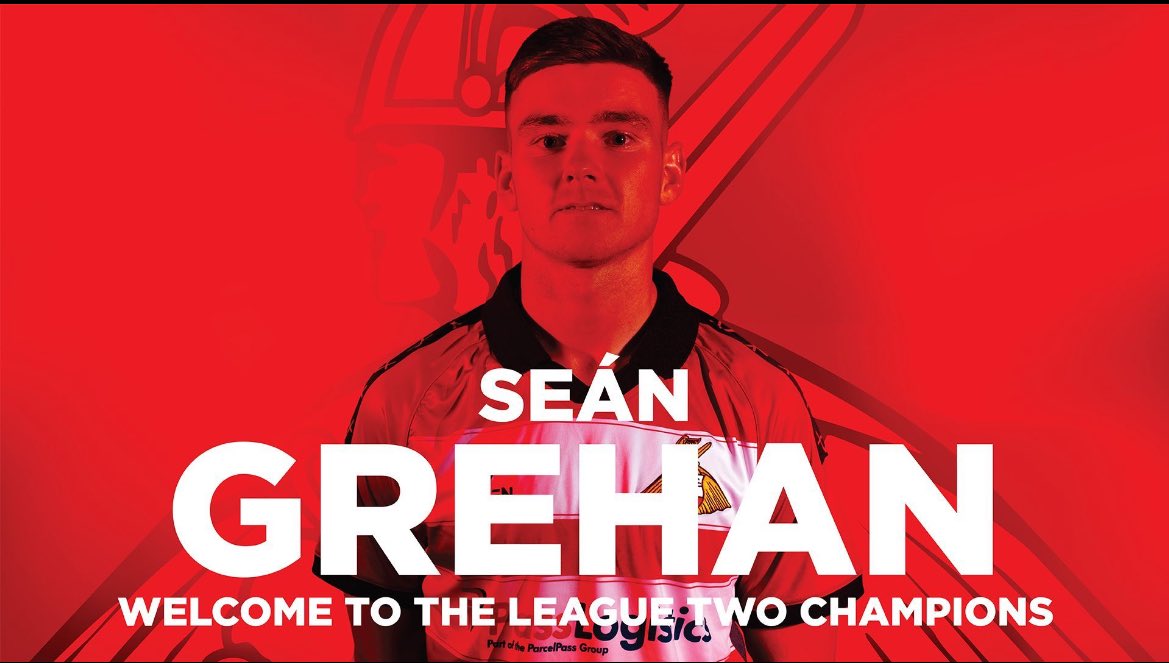 Sean Grehan has signed for Doncaster Rovers on a permanent deal!🇮🇪

Grehan leaves Crystal Palace for an undisclosed fee after an outstanding loan spell at Bohs.

A statement signing for the League Two champions and a chance for the centre half to get back to his best in England.