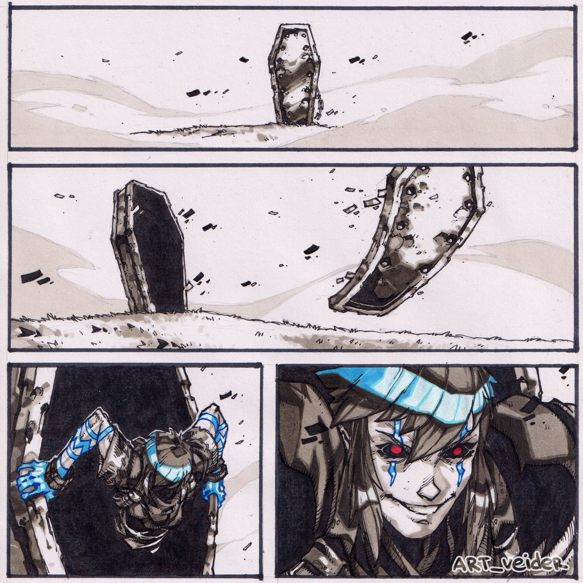 artveider's tweet image. Panny Flame & Morrigan Crow page 1 #art #characterdesign #comic #draw #fantasy #sketch