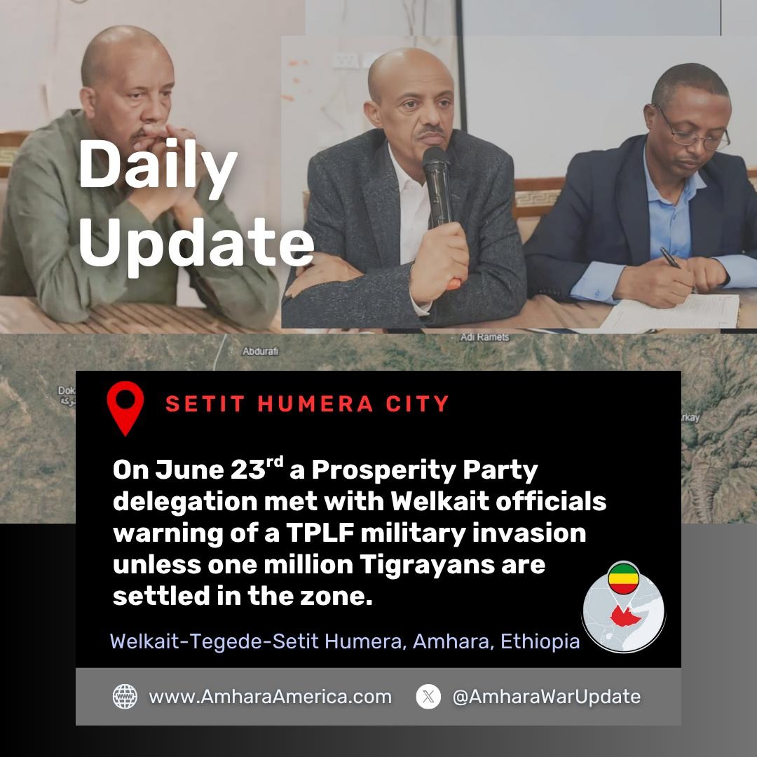 ⚡️Getachew Reda Warns of TPLF Offensive if Over One Million Tigrayans Are Not Settled in Welkait Tegede Setit Humera Zone.

Read the full update: amharaamerica.org/post/getachew-…

#Amhara_War_Updates