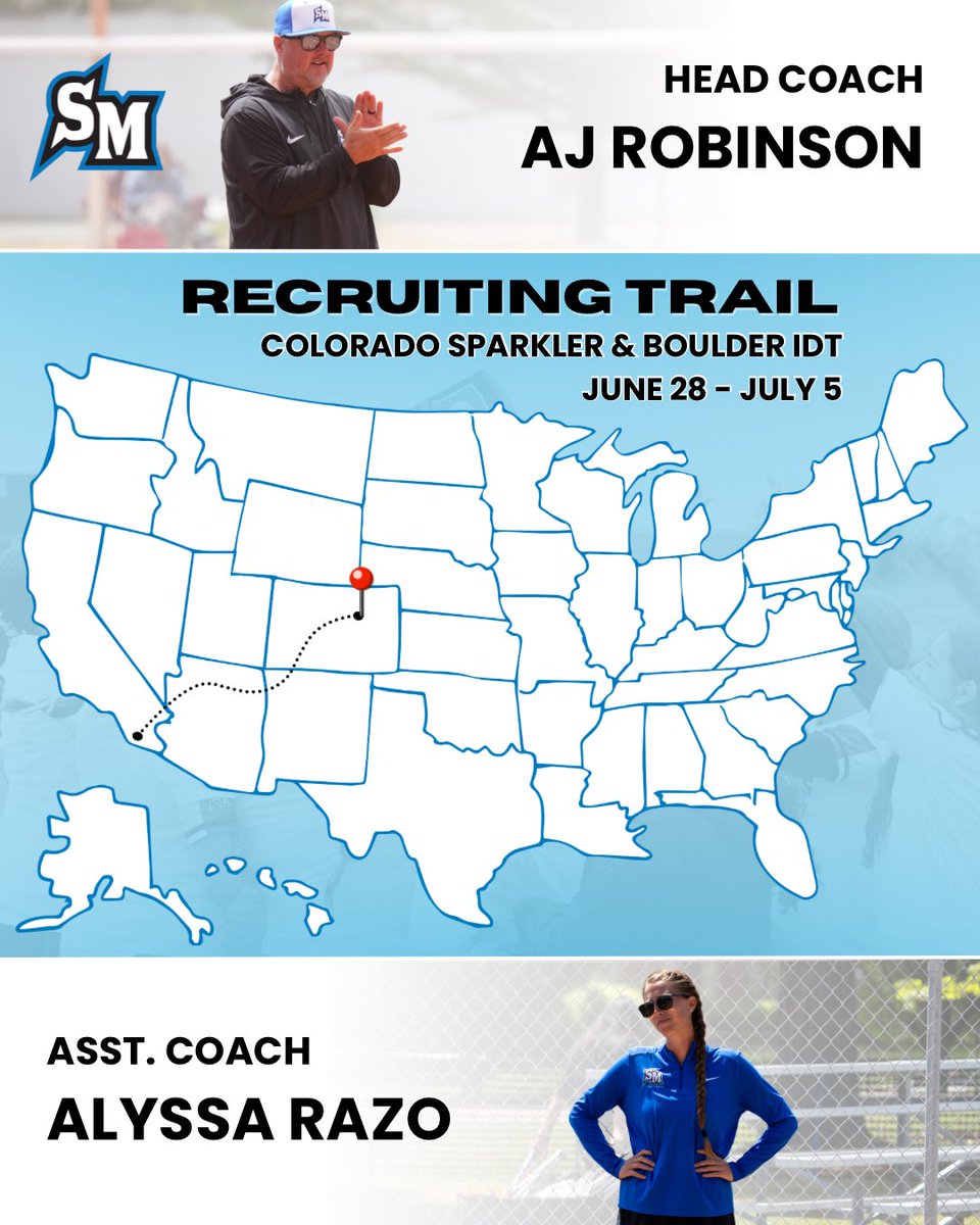 CSUSM Softball (@csusmsoftball) on Twitter photo <a href="/CoachAJ10/">Coach AJ Robinson</a> and <a href="/coachalyssarazo/">Alyssa Razo</a> are headed to Colorado to find some future Cougars! Drop those schedules! #BleedBlue <a href="/CoachAJ10/">Coach AJ Robinson</a> and <a href="/coachalyssarazo/">Alyssa Razo</a> are headed to Colorado to find some future Cougars! Drop those schedules! #BleedBlue