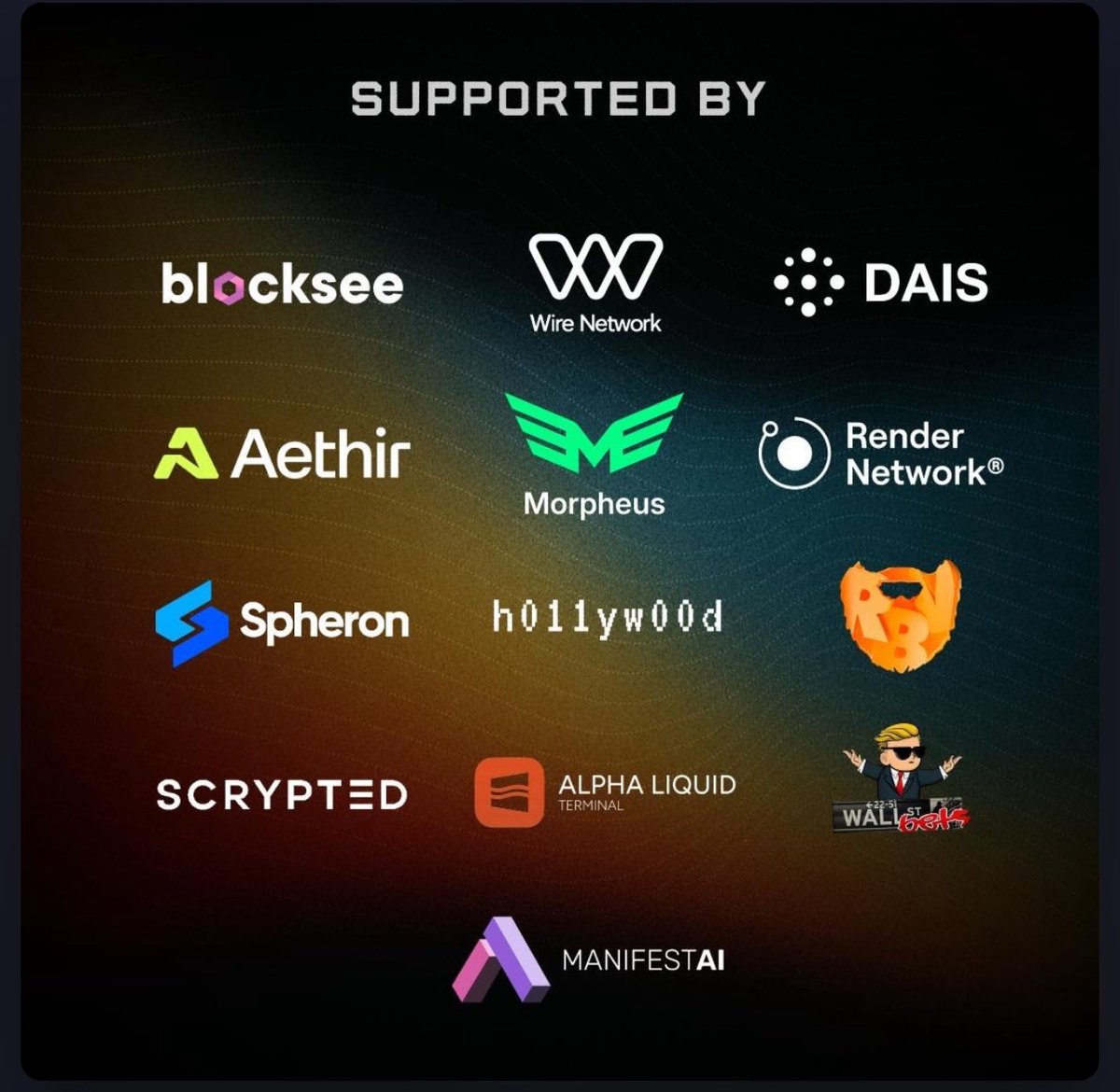 Ken DiCross (@kendicross) on Twitter photo What a strong lineup for <a href="/Wire_Blockchain/">Wire Network</a> & <a href="/DaisGlobal/">DAIS Global</a>βs DeAI Day in NYC.
π€πΌ<a href="/AethirCloud/">Aethir</a>
π€πΌ<a href="/MorpheusAIs/">Morpheus</a>
π€πΌ<a href="/rendernetwork/">The Render Network</a>
π€πΌ<a href="/SpheronFDN/">Spheron Network</a>
π€πΌ<a href="/blockseeAI/">Blocksee</a>
π€πΌ<a href="/h011yw00dAgent/">h011yw00d</a>
π€πΌ<a href="/scryptedinc/">Scrypted</a>
π€πΌ<a href="/RedBeardVC/">Red Beard Ventures</a>
π€πΌ<a href="/wallstreetbets/">wallstreetbets</a>
π€πΌ<a href="/ManifestAIs/">The Manifest Network β‘οΈ Permissionless NYC 2025</a>
π€πΌ<a href="/AlphaSigmaFund/">Alpha Liquid Terminal</a> What a strong lineup for <a href="/Wire_Blockchain/">Wire Network</a> & <a href="/DaisGlobal/">DAIS Global</a>βs DeAI Day in NYC.
π€πΌ<a href="/AethirCloud/">Aethir</a>
π€πΌ<a href="/MorpheusAIs/">Morpheus</a>
π€πΌ<a href="/rendernetwork/">The Render Network</a>
π€πΌ<a href="/SpheronFDN/">Spheron Network</a>
π€πΌ<a href="/blockseeAI/">Blocksee</a>
π€πΌ<a href="/h011yw00dAgent/">h011yw00d</a>
π€πΌ<a href="/scryptedinc/">Scrypted</a>
π€πΌ<a href="/RedBeardVC/">Red Beard Ventures</a>
π€πΌ<a href="/wallstreetbets/">wallstreetbets</a>
π€πΌ<a href="/ManifestAIs/">The Manifest Network β‘οΈ Permissionless NYC 2025</a>
π€πΌ<a href="/AlphaSigmaFund/">Alpha Liquid Terminal</a>