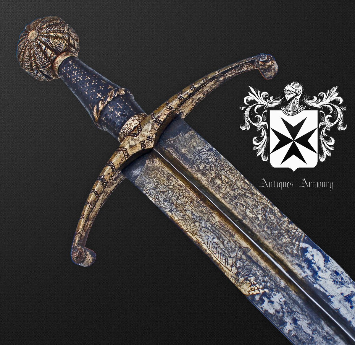 Knights_Path's tweet image. Sword inspired by the 15th century Venetian Noblemans Parade Sword
antiquesarmoury.com/product/15th-c…
Modeled by Mihailo:
artstation.com/mihailo_n
sketchfab.com/MihailoN
instagram.com/mikee_3d