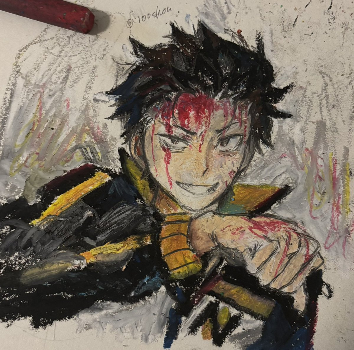 100shou's tweet photo. ウオオオ深夜のアナログお絵描きたまらん https://t.co/PEeZQx7azq