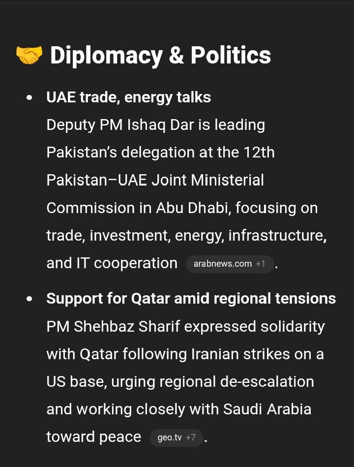 Pakistandailyup's tweet photo. #PakistanUAE #IshaqDar #TradeTalks #PakistanPolitics #MiddleEast #ShehbazSharif #QatarSupport https://t.co/upNk6FeRuI