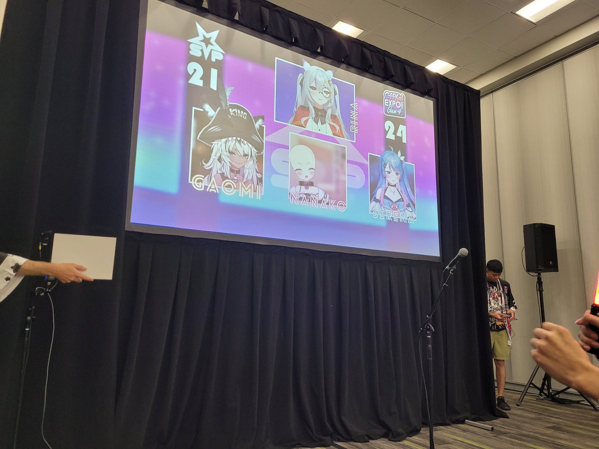 I really enjoyed being at the booth and events of <a href="/StellarVersePro/">StellarVersePro</a> ! I got to meet <a href="/NanakoNiku/">Nanako Niku 🎀🍖 SVP</a> and <a href="/GoroGaomi/">Goro Gaomi ☠️⚓ SVP</a> up close, and I got to be a participant at showing off being smarter than SVP! Not only am I smart, but I also dance real good ehehehehe...

Thank you everyone!