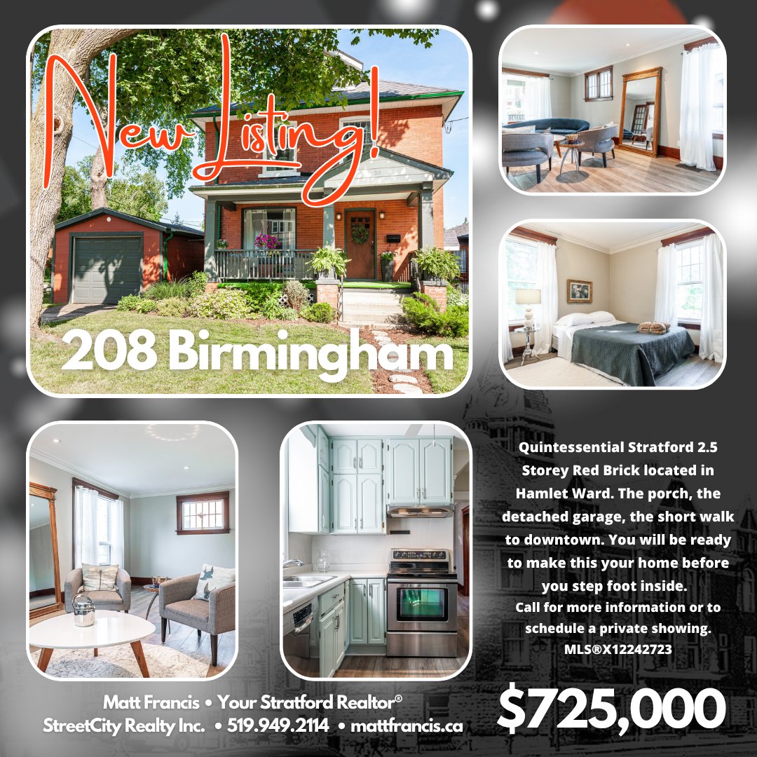 MattFrancisSC's tweet image. New Listing!

208 Birmingham St. • Stratford, On • MLS®X12242723 • $725,000

mattfrancis.ca/mylistings.htm…

#StratfordRealEstate #YourStratfordRealtor #StratfordON #StreetCityStratford #StreetCityRealty #REALTOR #ForSale