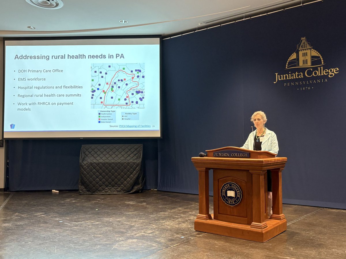 Secretary of Health Dr. Debra Bogen recently attended the Central PA Regional Rural Health Summit at Juniata College. It provided an opportunity for health care &amp; community partners to discuss rural health challenges, identify resources, find creative solutions &amp; make connections
