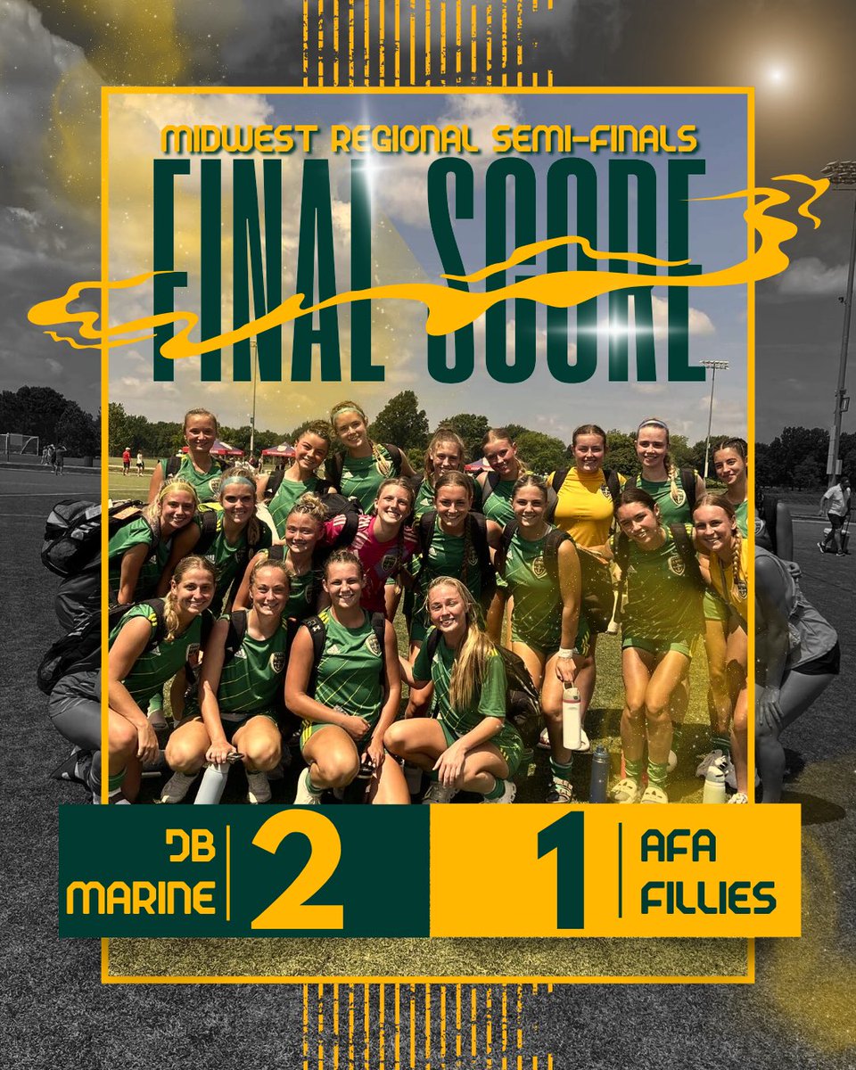 JB Marine 2006/07 Garabedian Gold (@2006jbmarine) on Twitter photo A hard fought 2-1 victory in today’s <a href="/USYouthSoccer/">US Youth Soccer</a> Midwest Regionals Semi Final. A brace from <a href="/MauchMaddie/">Maddie Mauch</a> with the game winner in the final minutes. Finals scheduled for 9am Wednesday. <a href="/JBMarineSC/">J.B. Marine SC</a> #FORitALL #ROADtoFL A hard fought 2-1 victory in today’s <a href="/USYouthSoccer/">US Youth Soccer</a> Midwest Regionals Semi Final. A brace from <a href="/MauchMaddie/">Maddie Mauch</a> with the game winner in the final minutes. Finals scheduled for 9am Wednesday. <a href="/JBMarineSC/">J.B. Marine SC</a> #FORitALL #ROADtoFL