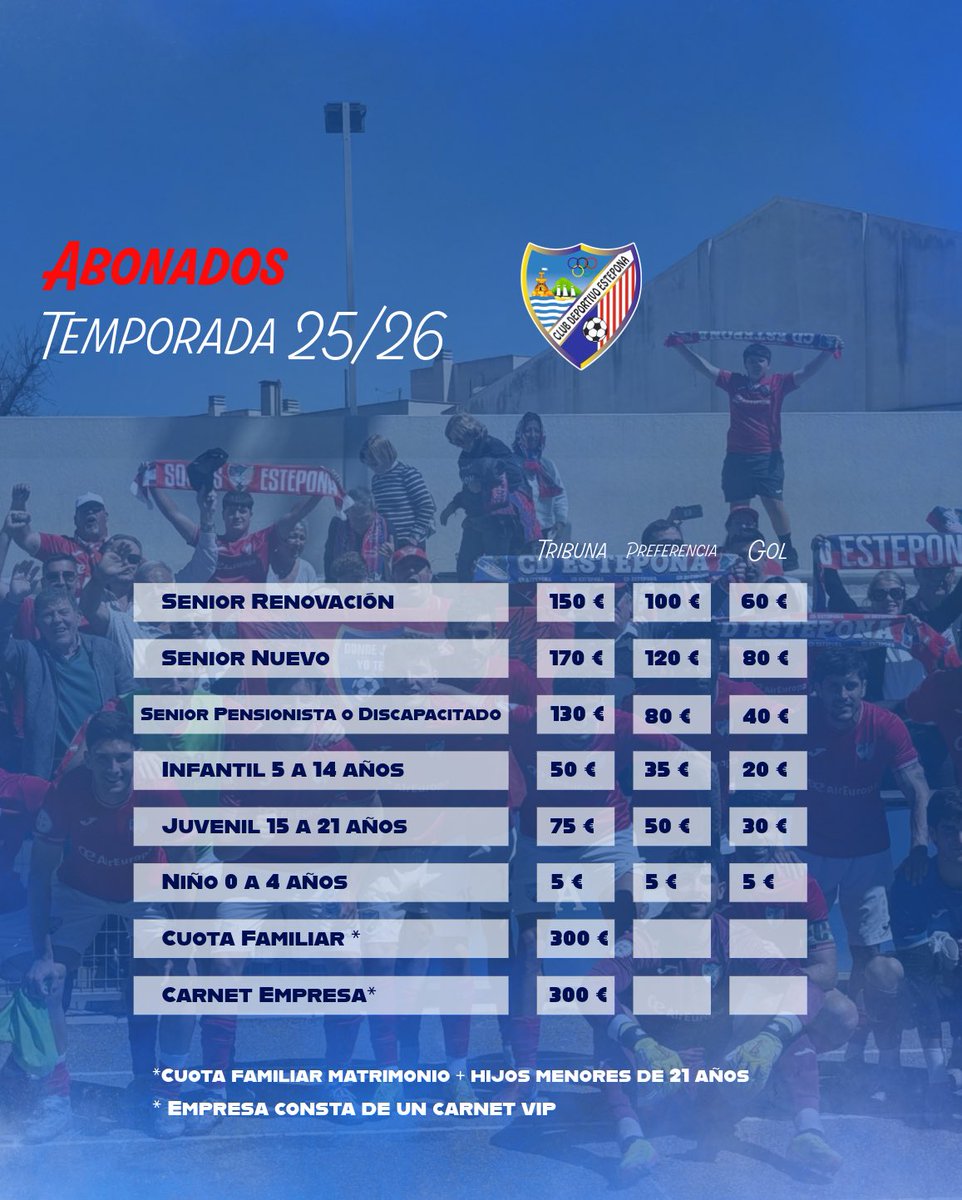 💪🏼🥰 ¡Rojillos, ya estamos de vuelta! Y queremos contar con vosotros en esta nueva aventura.

❗️A partir del próximo 21 de julio podréis renovar vuestros abonos; todos los asientos son numerados y los adjudicados se respetarán.

❗️Y a partir del 4 de agosto, recibiremos a los
