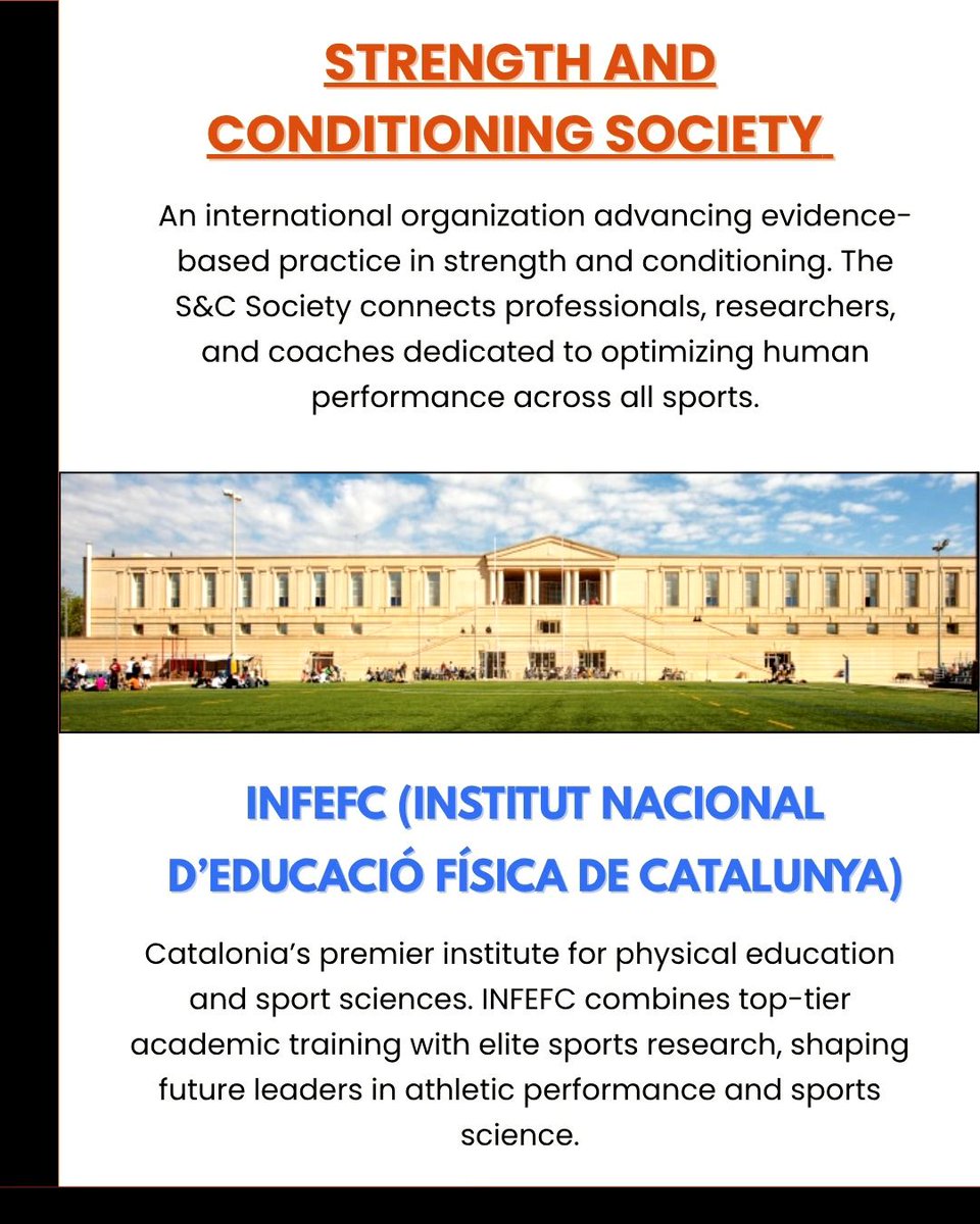 Elevate your career in elite sport with the Master’s in Sports Performance Direction! Backed by INFEFC &amp; the Strength and Conditioning Society, this program blends science, strategy &amp; leadership for top-level performance. #SportScience #SCSociety #INFEFC #SportsPerformance