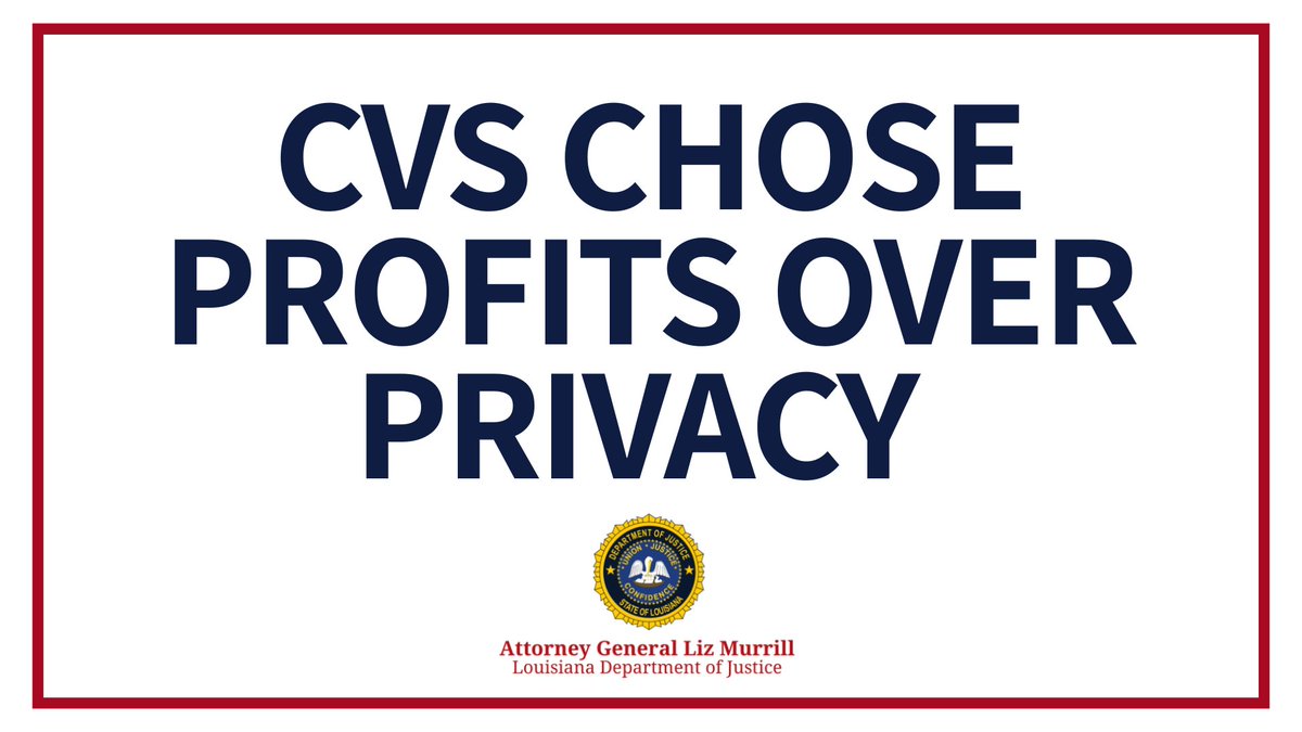While CVS chose profits over privacy, here in Louisiana we are putting PEOPLE over PROFITS. <a href="/LAGovJeffLandry/">Governor Jeff Landry</a> 👊🏻⚜️