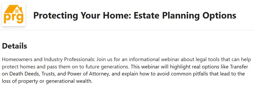 MNHOC's tweet image. Check out this great event from PRG, Inc. on Estate Planning for Homeowners coming up on July 8!
events.teams.microsoft.com/event/3d03f434…