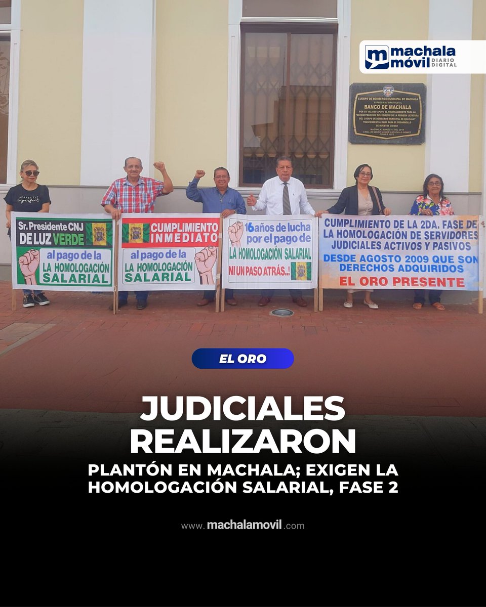 Judiciales activos, pasivos y familiares de servidores fallecidos, realizaron esta mañana un plantón frente al Cuerpo de Bomberos de Machala, en cuyo salón se dio la Rendición de Cuentas 2024, por parte de la Dirección Provincial de la Judicatura.

Más información aquí: