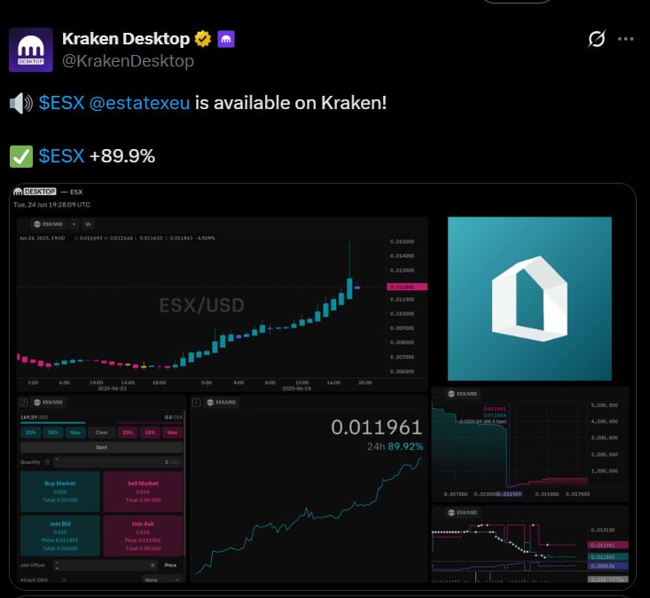 We are proud to see our portco @EstateXeu successfully list the $ESX token.

$ESX, which reached a near 600m FDV ATH (from a 20ml launch val), has emerged as one of the most successful token launches of 2024–2025, utterly detached from broader market conditions and reminiscent of