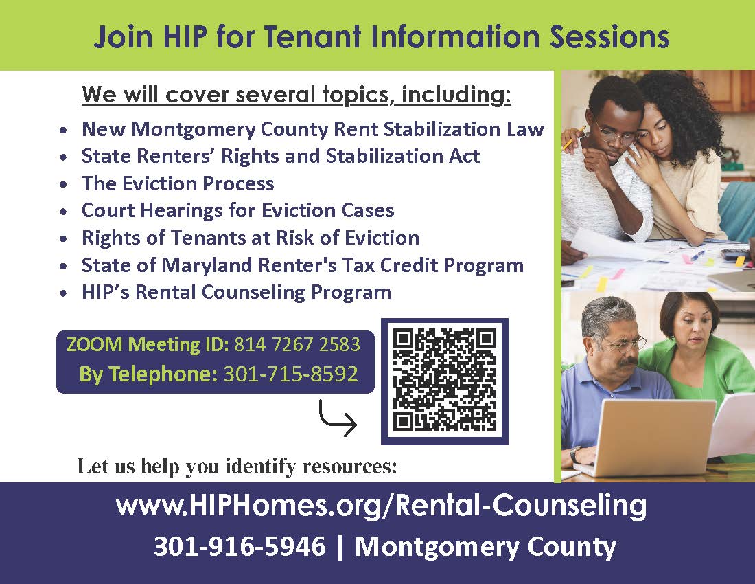 We hope you'll join HIP's counselors tonight at 7-8 pm for our final Tenant Info Session during June. It's virtual on Zoom.
#RenterEducation    #TenantRights    #EvictionPrevention

SAVE THE DATES for our Summer lineup on Tuesdays...
